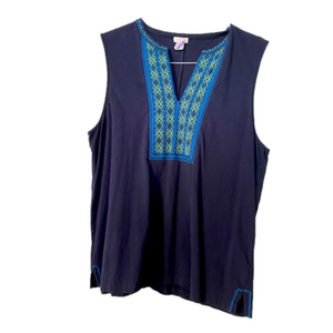 J Crew t shirt with embroidered neck